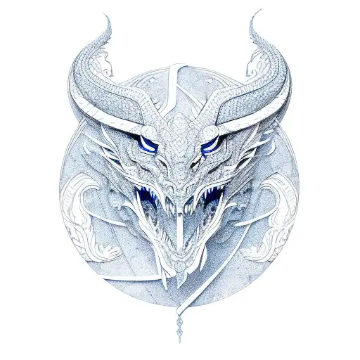 Blue, Lines, Minimal, Dragon, Porcelain, Intricate, Majestic, Scale, Elegant, Subtle. tattoo design idea