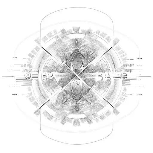 barcode with two mirror sides. on one side the word GIVE and on the other the word Abundance tattoo design idea