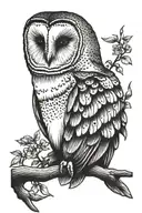 Barn Owl tattoo design idea
