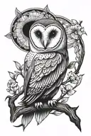 Barn Owl tattoo design idea