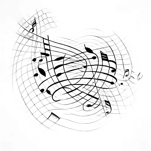 music track tattoo design idea
