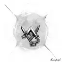 kunai with chain with music track tattoo design idea