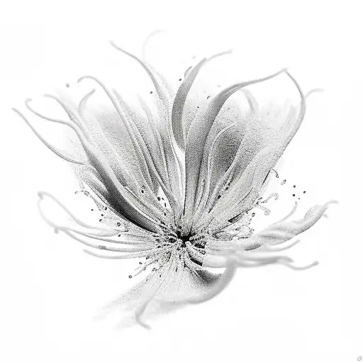 saffron flower for men tattoo design idea