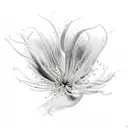 saffron flower for men tattoo design idea