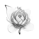 saffron flower for men tattoo design idea