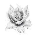 saffron flower for men tattoo design idea