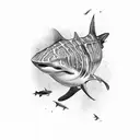 diving scuba corals shark whaleshark manta ray tattoo design idea