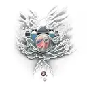 diving tattoo design idea