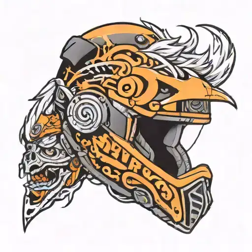 motocross helmet and naruto tattoo design idea