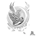 zeta phi beta with dove tattoo design idea