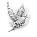 zeta phi beta with dove tattoo design idea