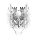 castle tower 2d  tattoo design idea