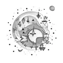 shooting stars tattoo design idea