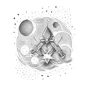 shooting stars tattoo design idea