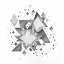 shooting stars tattoo design idea