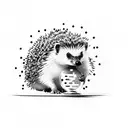 hedgehog trapped in an hourglass  tattoo design idea