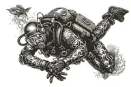 scuba diver tattoo design idea