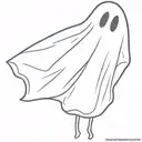 ghost covered in sheet tattoo design idea