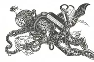 scuba diver tattoo design idea