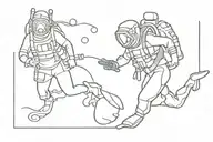 scuba diver tattoo design idea
