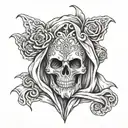 ghost covered in sheet tattoo design idea