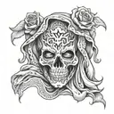 ghost covered in sheet tattoo design idea