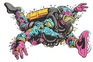 scuba diver tattoo design idea
