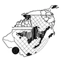 A creative interpretation of the Jamaican map with a portrait of your grandma and the words 'Grandma B' incorporated tattoo design idea