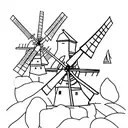 Danish windmill tattoo design idea