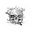 elements spinal  tattoo design idea