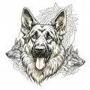 german shepherd dogs tattoo design idea