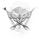 arrow with eagles wings tattoo design idea