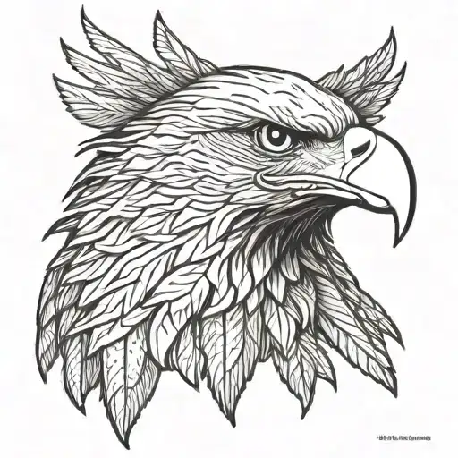 bald eagle head and a with date 16 11 2013  tattoo design idea