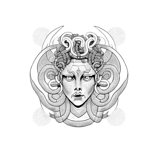 Medusa gorgon tattoo design idea