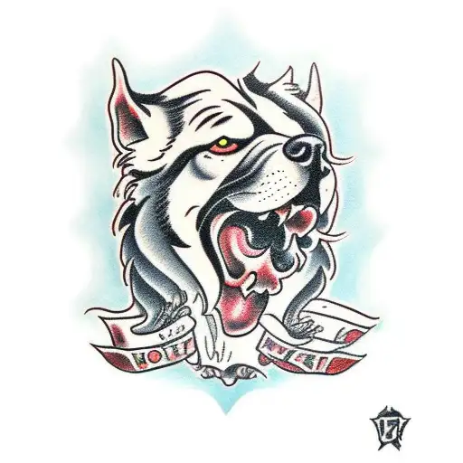 hell hound full body tattoo design idea