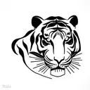 Tiger tattoo design idea