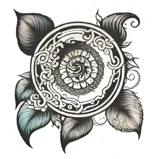 imperfect circle tattoo design idea
