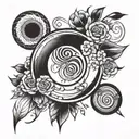 imperfect circle tattoo design idea