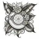 imperfect circle tattoo design idea