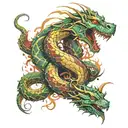 dragon, snake, abstract tattoo design idea