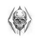 skull punk  tattoo design idea