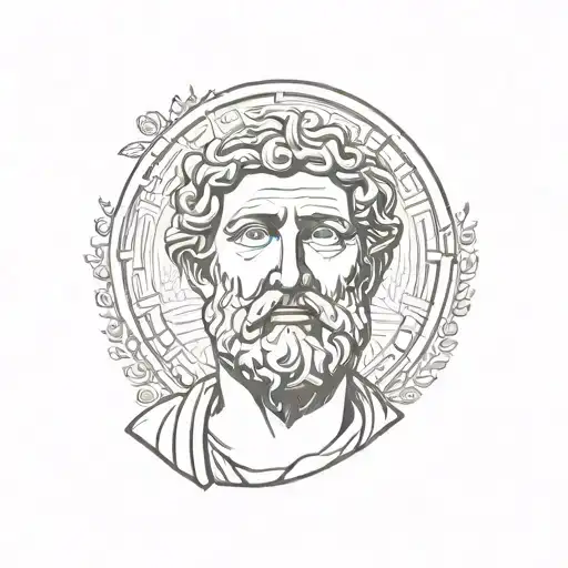 stoic virtues tattoo design idea