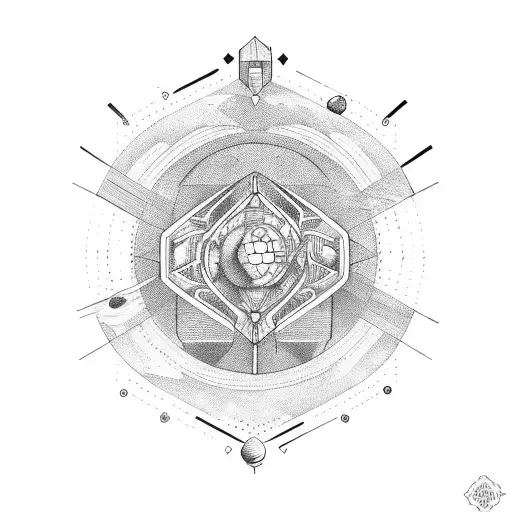 timeline, space, life tattoo design idea