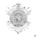 timeline, space, life tattoo design idea