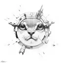 timeline, space, life tattoo design idea