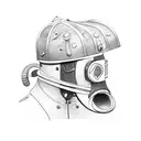 Firefighter forest helmet tattoo design idea