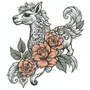 alpaca tattoo design idea