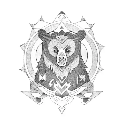 Pictish bear tattoo design idea