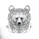 Celtic bear tattoo design idea