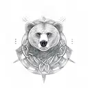 Celtic bear tattoo design idea